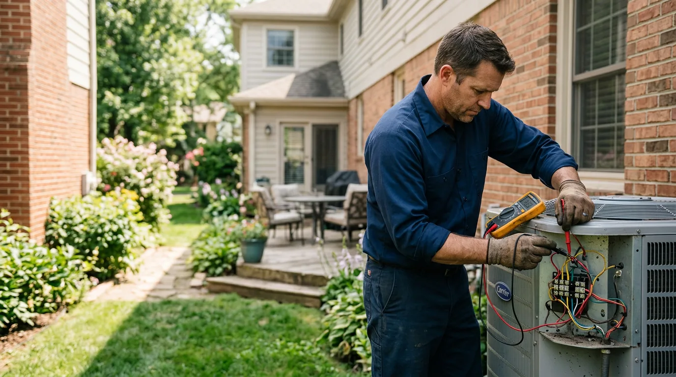 HVAC technician working near Rosamond, CA